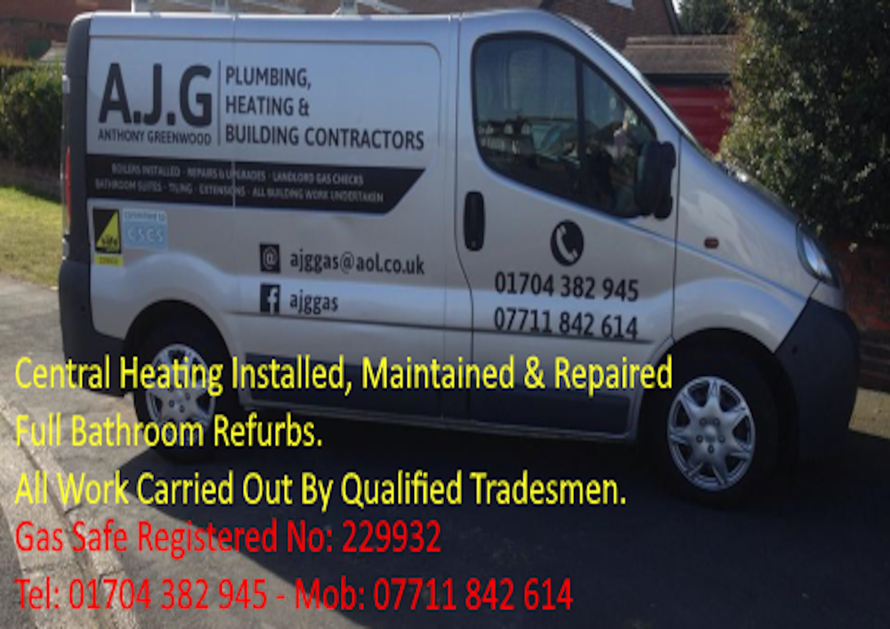 AJG Plumbing & Heating (Formby) - Website